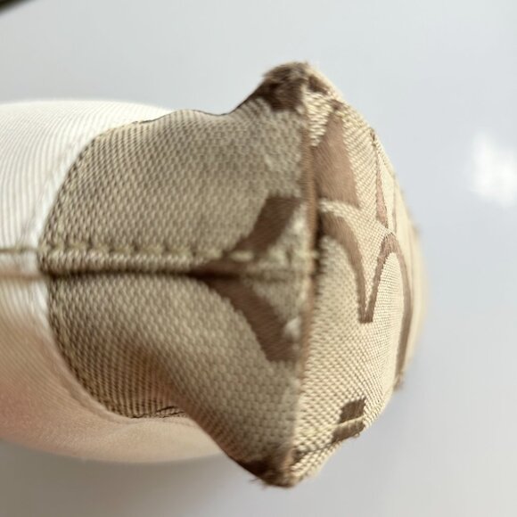 Coach Canvas Signature C Logo Shoulder Bag in Tan/Beige/Brown - Picture 13 of 16